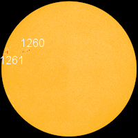 taches solaires AR1260 et AR1261