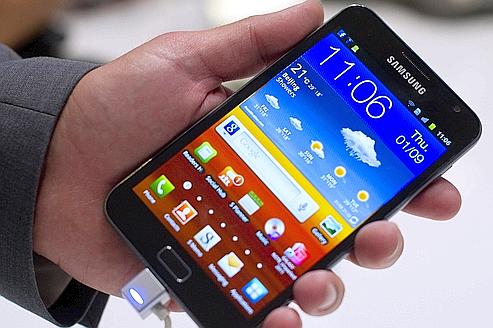 Android, ici sur la nouvelle Galaxy Note, est installé sur 28,5% des smartphones en circulation