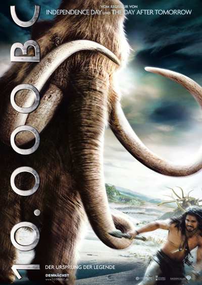 10 000 BC: Affiche d'annonce en langue Allemande du film de Roland Emmerich