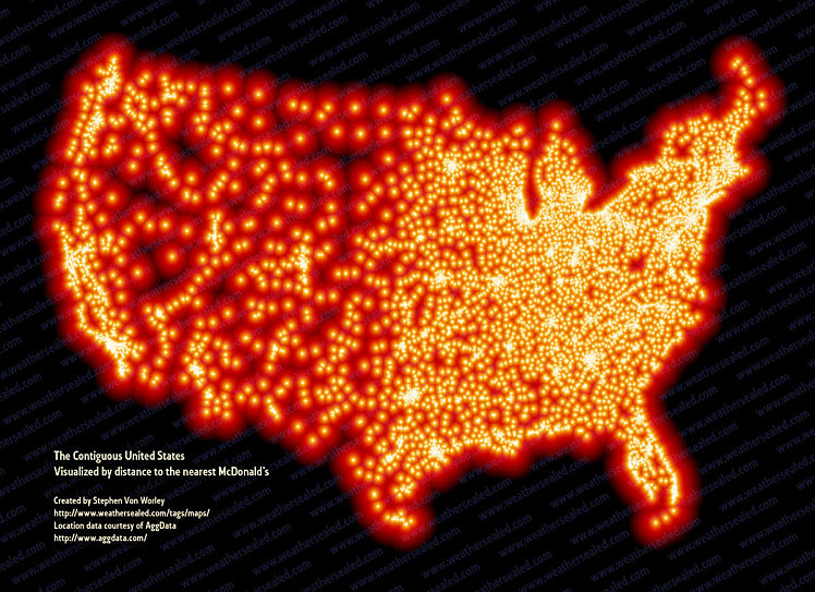 Carte des McDos aux USA