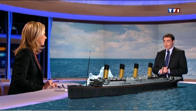 — Journal TV 20h sur TF1 - 23/01/2012 - Reconstitution naufrage Titanic en 3D —