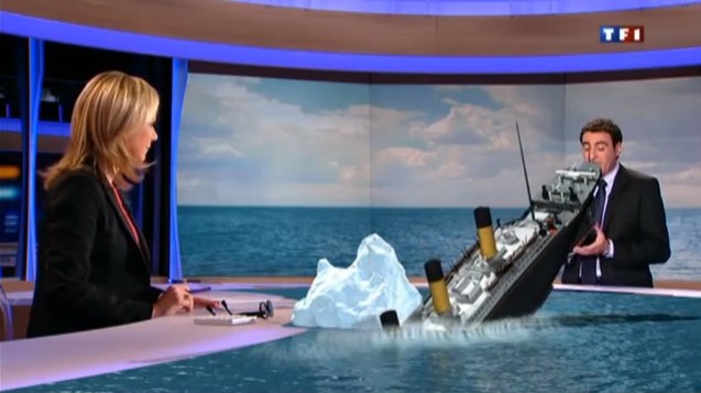 — Journal TV 20h sur TF1 - 23/01/2012 - Reconstitution naufrage Titanic en 3D —