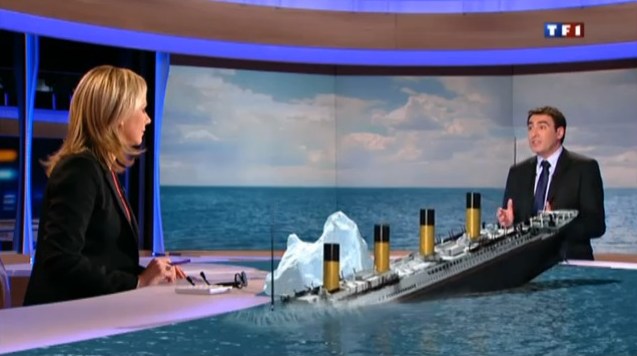 — Journal TV 20h sur TF1 - 23/01/2012 - Reconstitution naufrage Titanic en 3D —