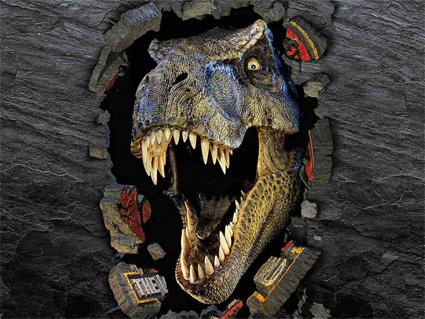 - Gueule de T-rex - "Jurassic Park" de S. Spielberg -