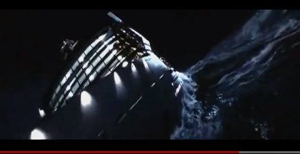 Capture d'écran sur Youtube d'une scène du film "2012":  film catastrophe de science-fiction, réalisé par Roland Emmerich