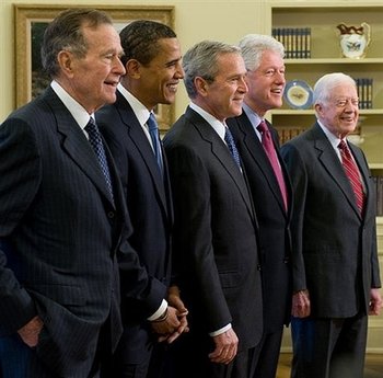 G. Bush, B. Obama, G.W. Bush, B. Clinton, J. Carter