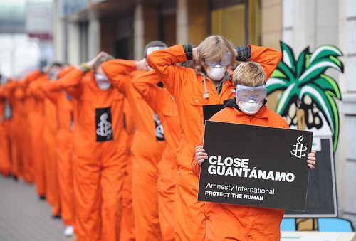 Manifestation Amnesty International contre Guantanamo