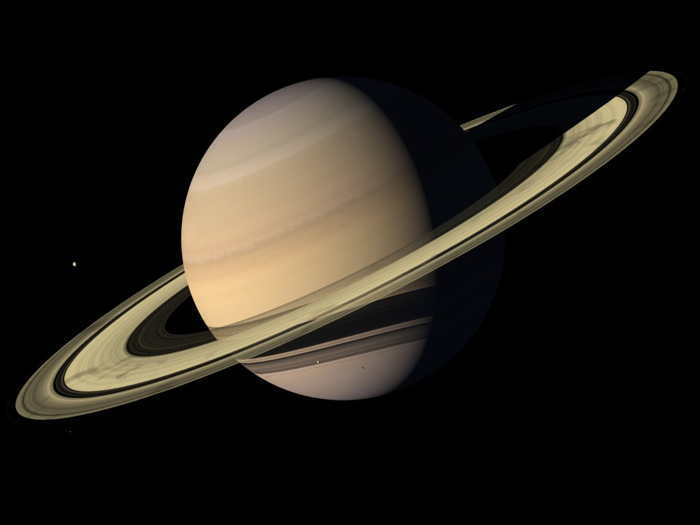 Représentation graphique de la planète Saturne avec ses anneaux