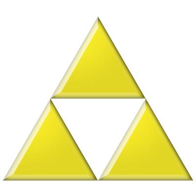 3 triangles jaunes