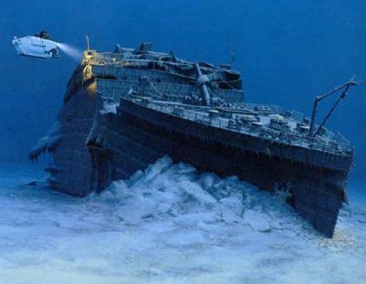 Epave du Titanic au fond de l'Atlantique