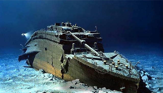 Epave du Titanic au fond de l'Atlantique