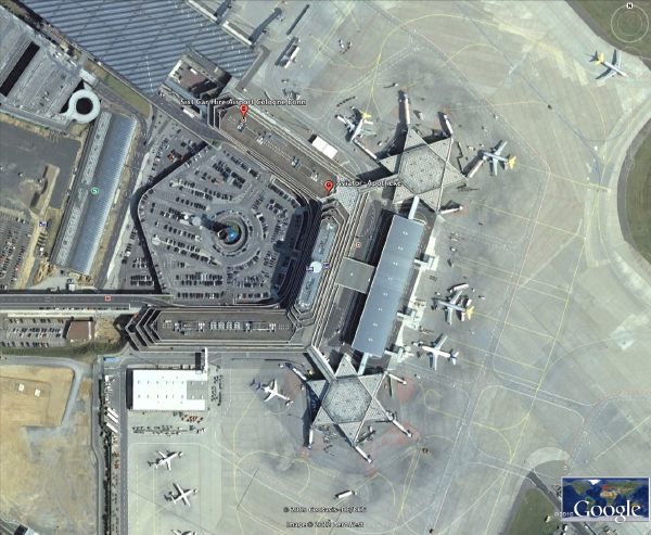 Capture d'écran Google Earth: aéroport de Bonn-Cologne