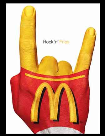 Salut cornu de Satan avec Mac Donald