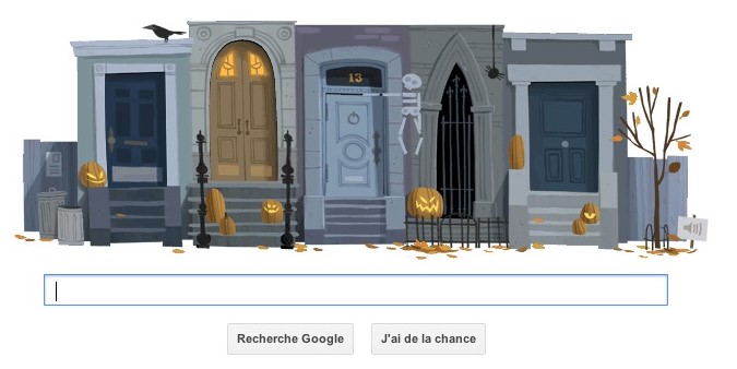 Animation Halloween par Google le 31 Octobre 2012 