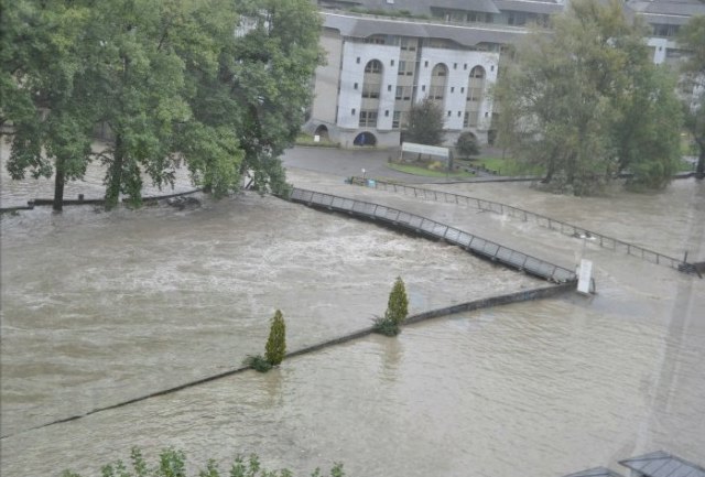 Ville de Lourdes inondée - Octobre 2012