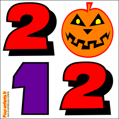 2012..., un coloriage dédié à halloween pour enfants!