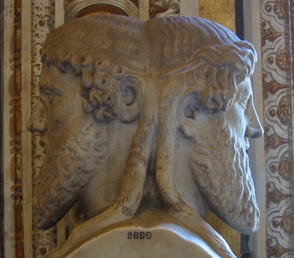 Janus: dieu à une tête mais deux visages opposés