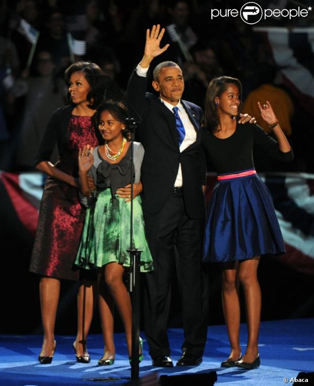 Victoire de B.H. Obama fêtée en famille