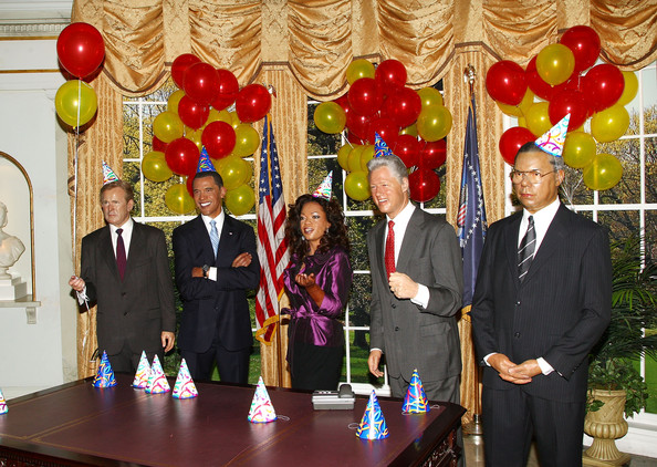 Figures de cire au musée Madame Tussauds'   George W Bush, Oprah Winfrey, Barack Obama, Bill Clinton, Colin Powell 