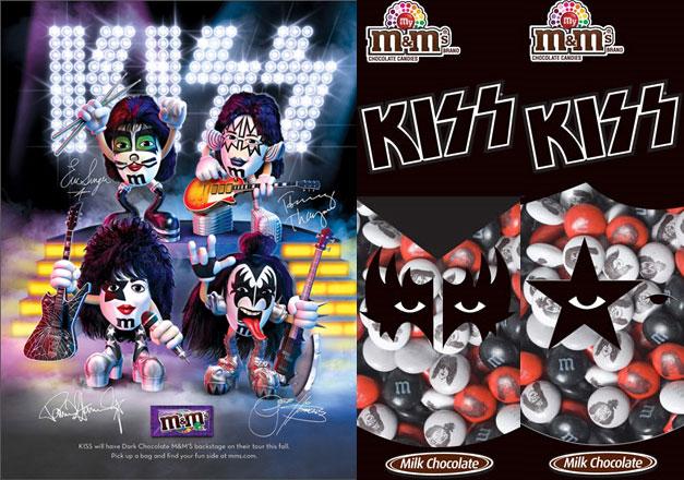 Customisation gourmande M&Ms avec le groupe KISS