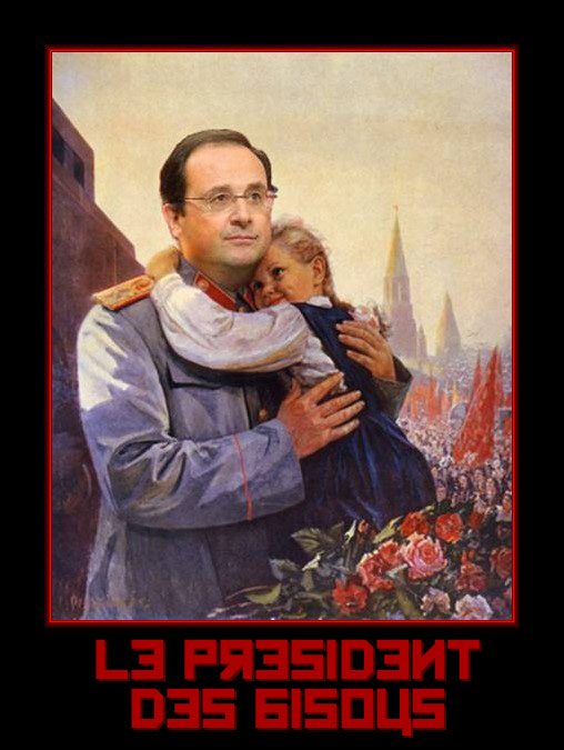 François Hollande en "camarade" "Le Président des bisous"