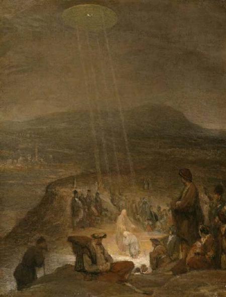 "baptême de Jésus-Christ" peint en 1710 par Aert de Gelder