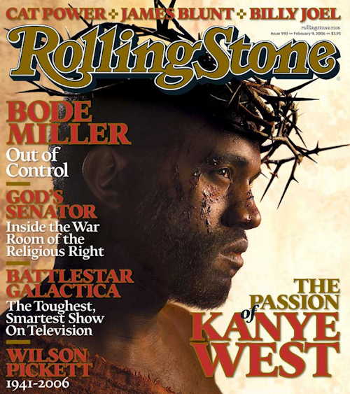 Kanye West parodiant la crucifixion